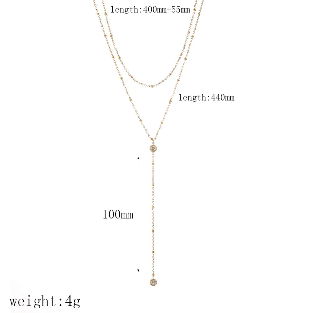 IG Style Classic Style Geometric 304 Stainless Steel 18K Gold Plated Plating O-shaped Chain Necklace
