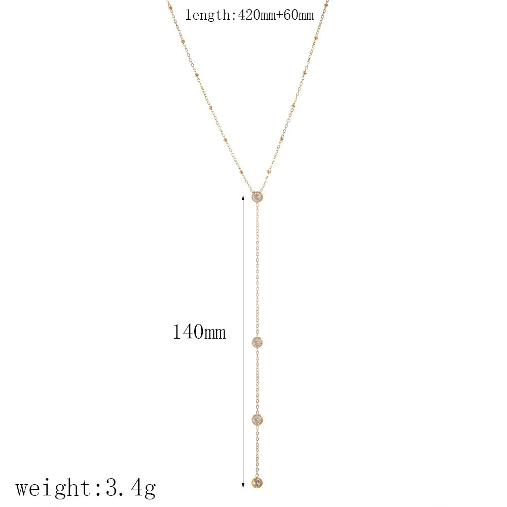 IG Style Classic Style Geometric 304 Stainless Steel 18K Gold Plated Plating O-shaped Chain Necklace