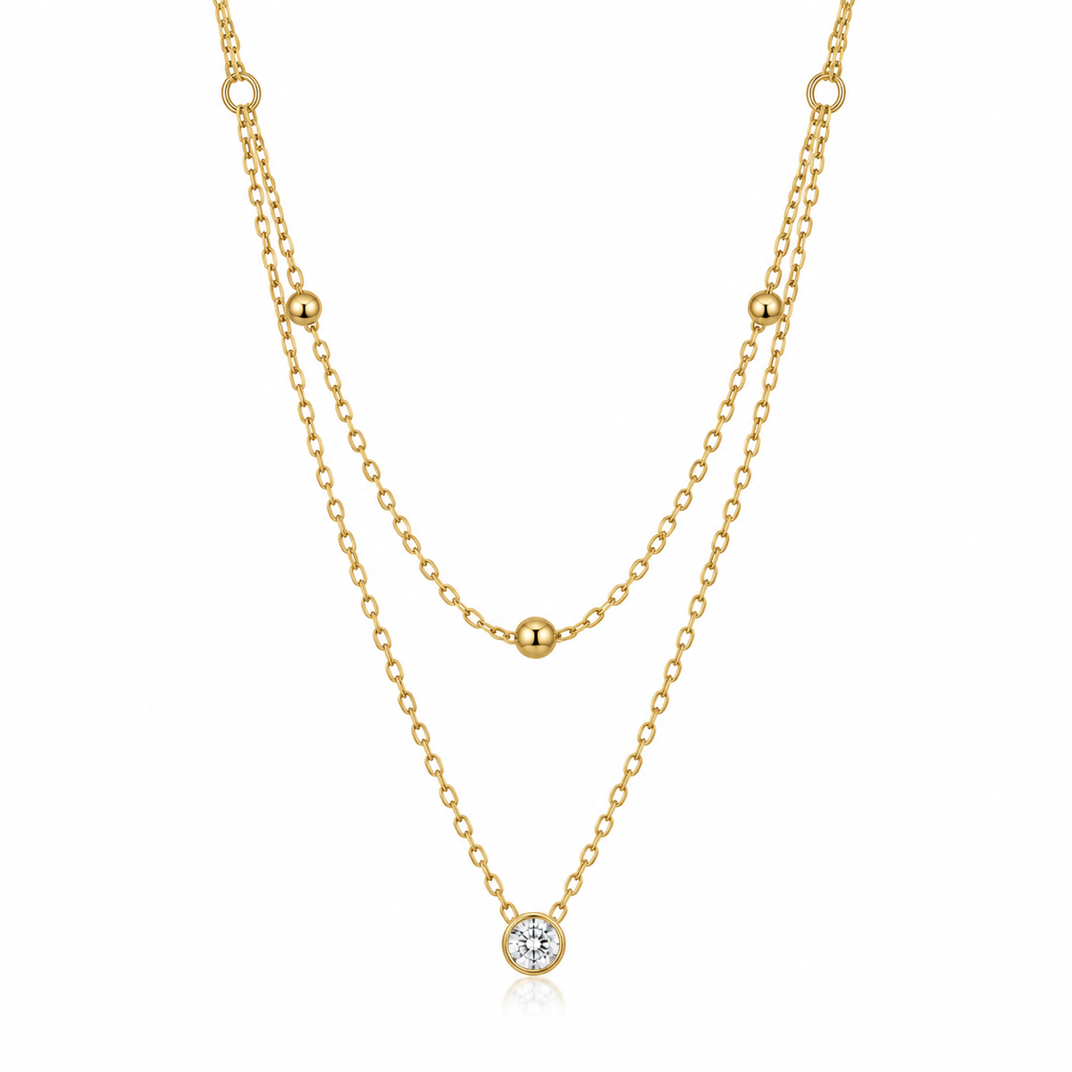 She’s Fine ! Girl 18K Gold Plated 304 Stainless Steel Necklace