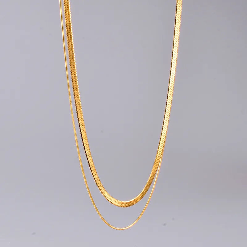 Thin Layer 18K Gold Plated 304 Stainless Steel Necklace