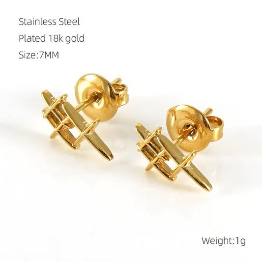 Disproportional 18K Gold Plated 304 Stainless Steel Stud