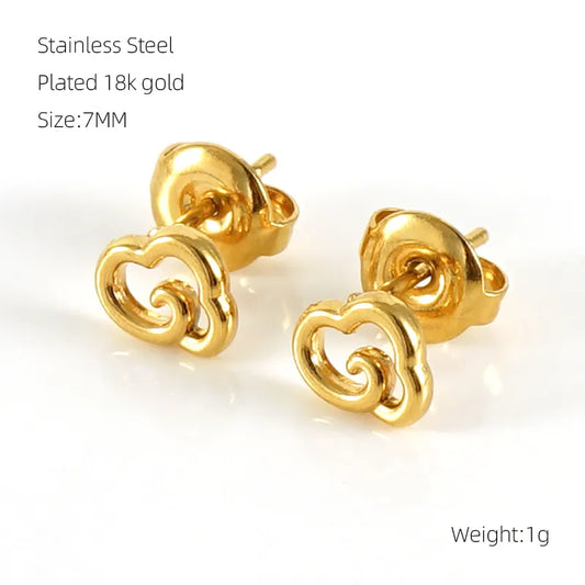 Cloudy Days 18K Gold Plated and Stainless Steel Earring