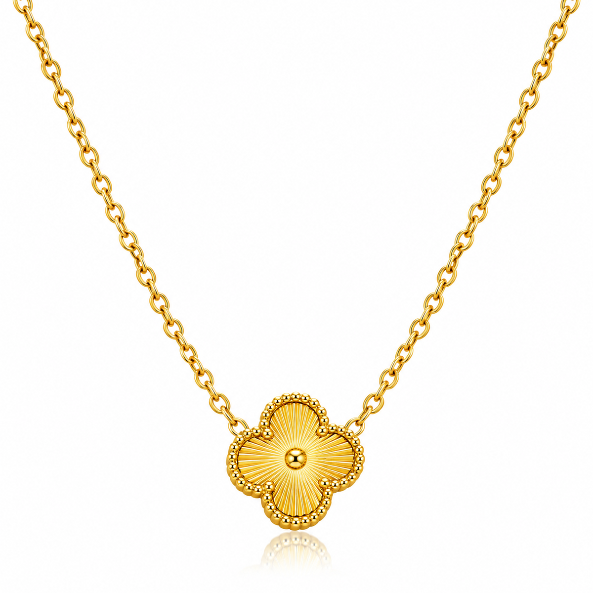 Gold Clover 18K Gold Plated 304 Stainless Steel Necklace