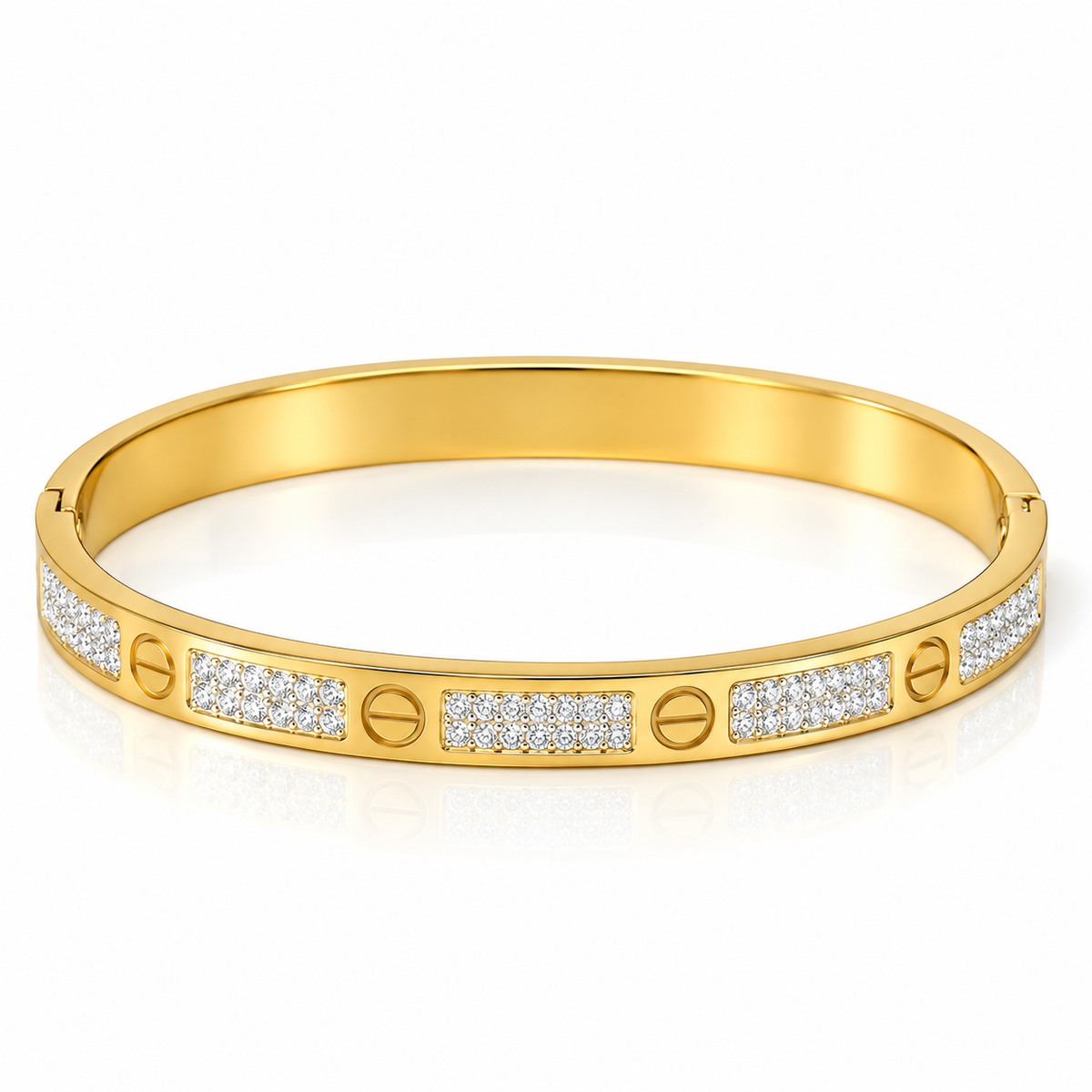 Diamond Cartier 18K Gold Plated 304 Stainless Steel Bracelet