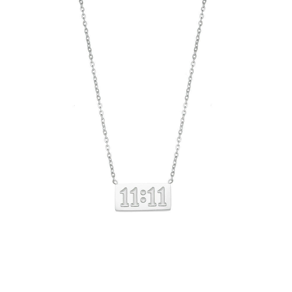 11:11 304 Stainless Steel 18K Gold Plated Plating Necklace