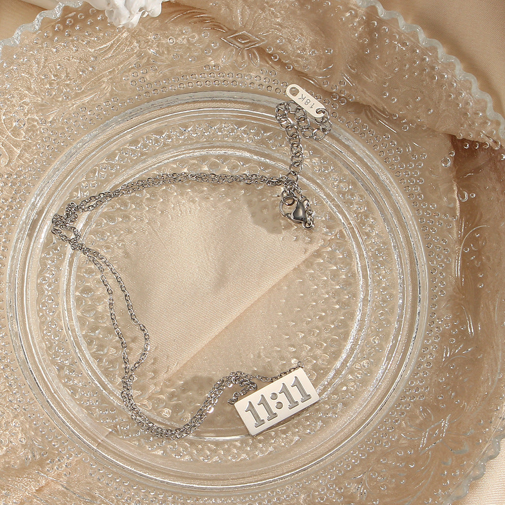 11:11 304 Stainless Steel 18K Gold Plated Plating Necklace