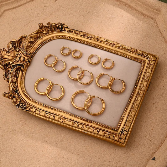 25mm O-Shape 304 Stainless Steel Earrings