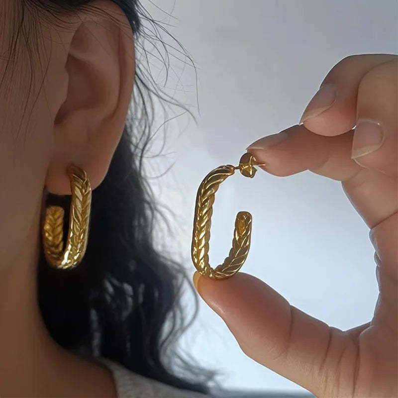Simple Style Classic Style 304 Stainless Steel 18K Gold Plated Drop Earring
