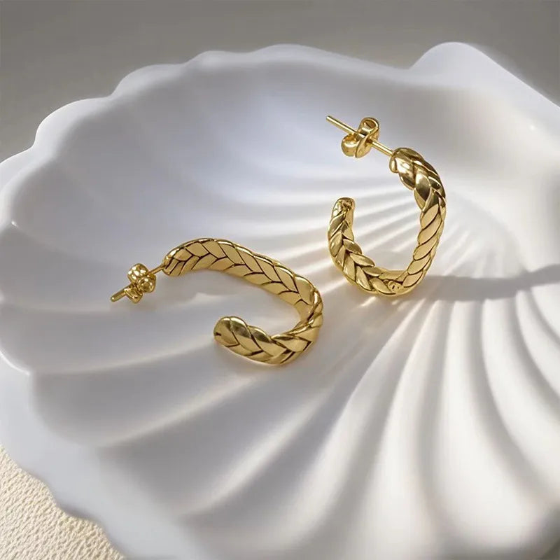 Simple Style Classic Style 304 Stainless Steel 18K Gold Plated Drop Earring