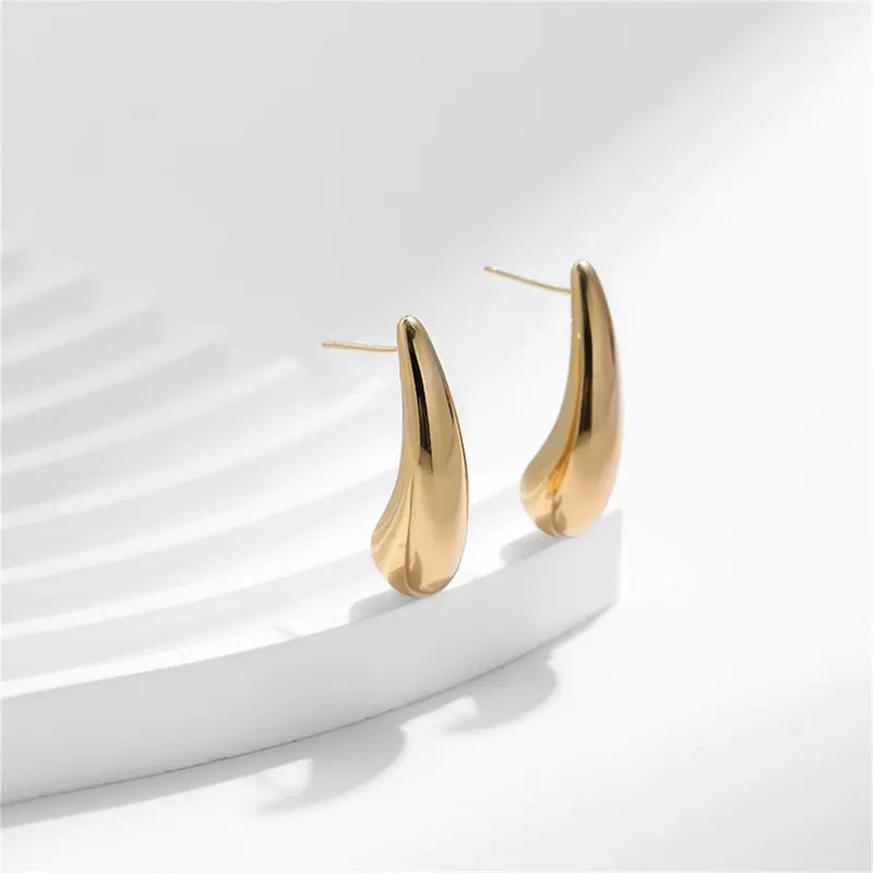 Drop Classic 18K Gold Plated 304 Stainless Steel Ear Stud