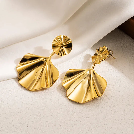Fan Girl 18K Gold Plated and 304 Stainless Steel Earring