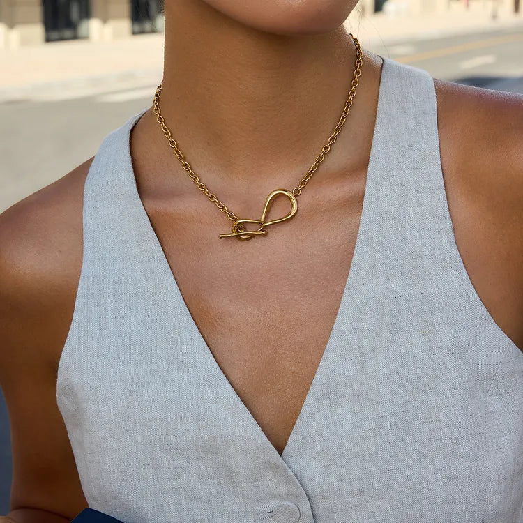 Minimalist Buckle 18K Gold Plated Necklace