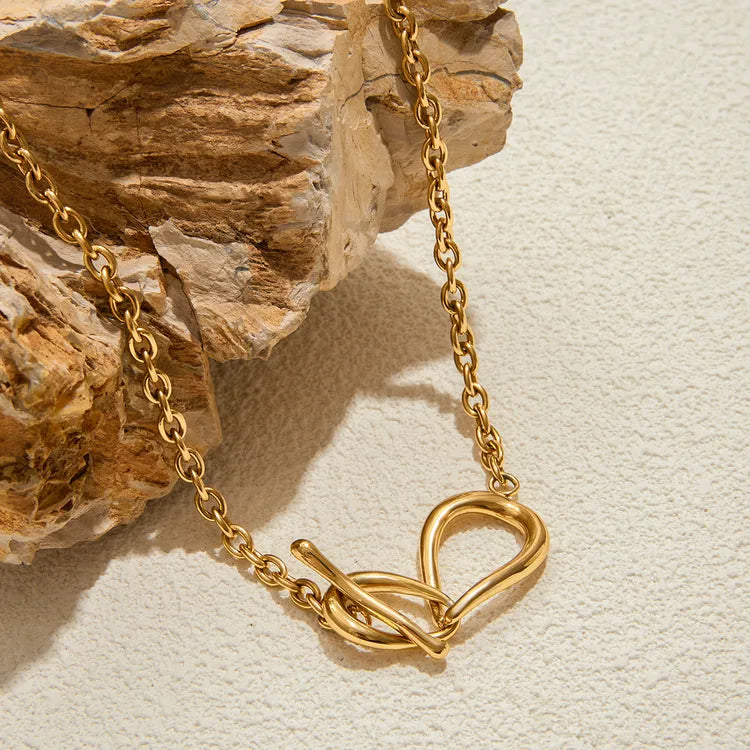 Minimalist Buckle 18K Gold Plated Necklace