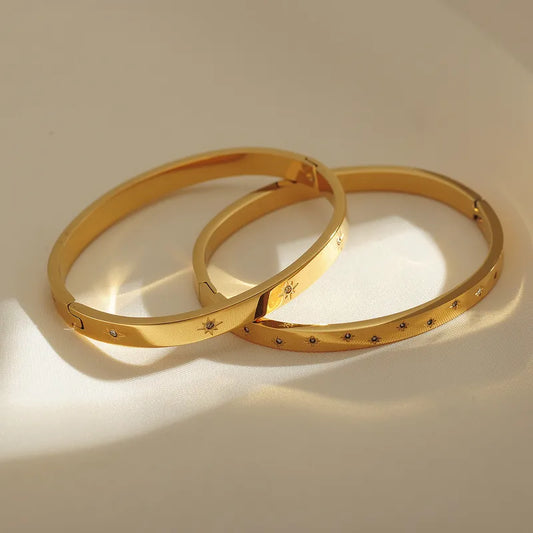 Luxurious Queen Star 18K Gold Plated 304 Stainless Steel Bracelet