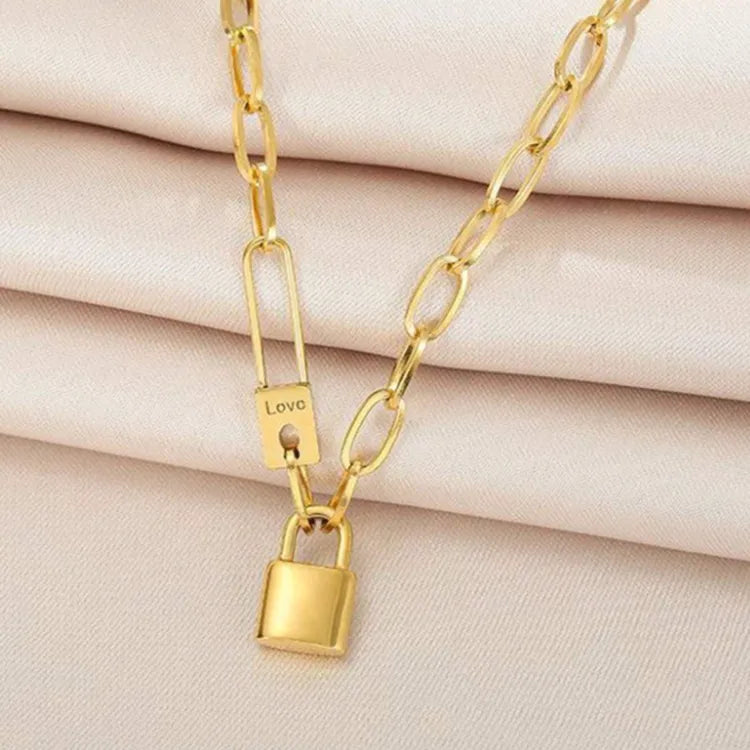 Love 18K Gold Plated 304 Stainless Steel Necklace