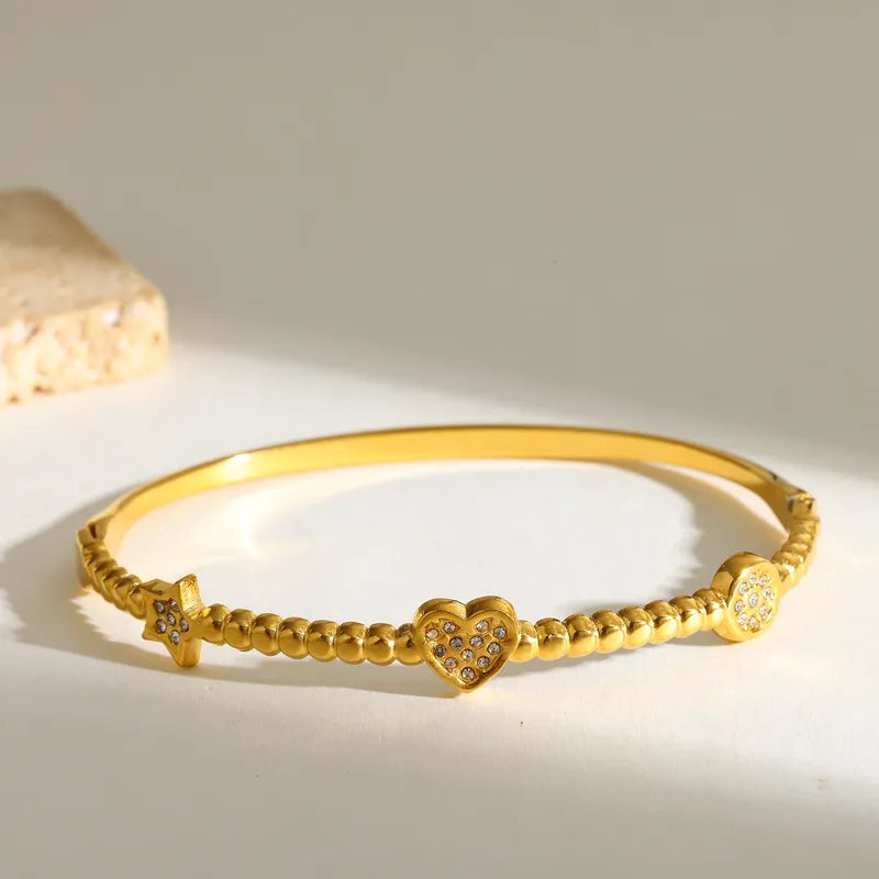 Pretty Gems 18K Gold Plated 304 Stainless Steel Bracelets