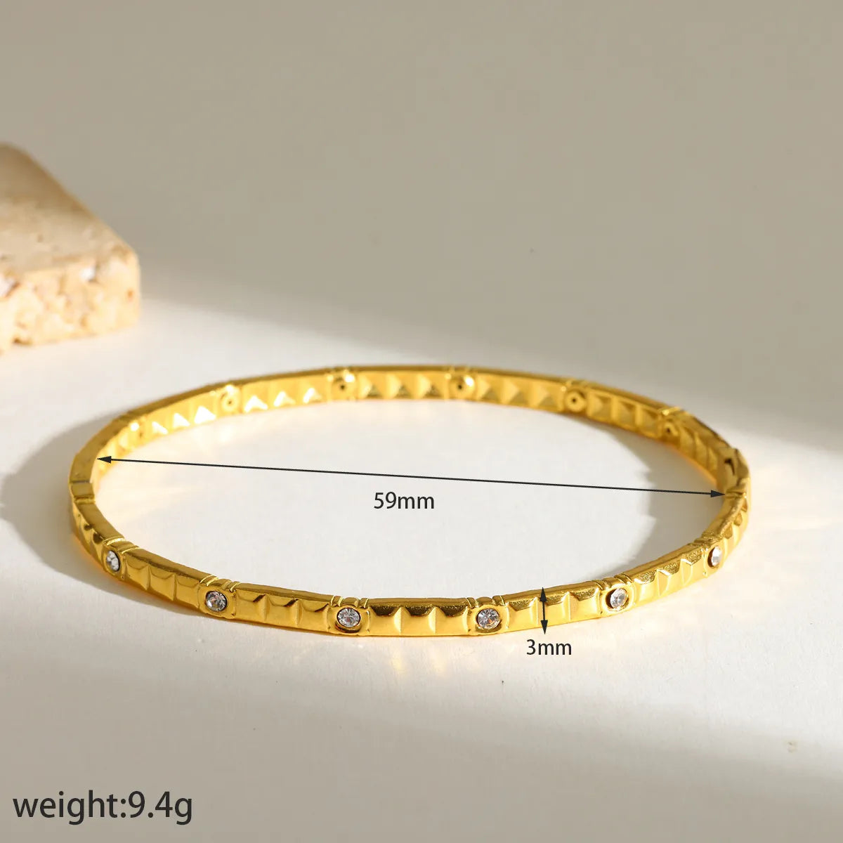 Pretty Gems 18K Gold Plated 304 Stainless Steel Bracelets