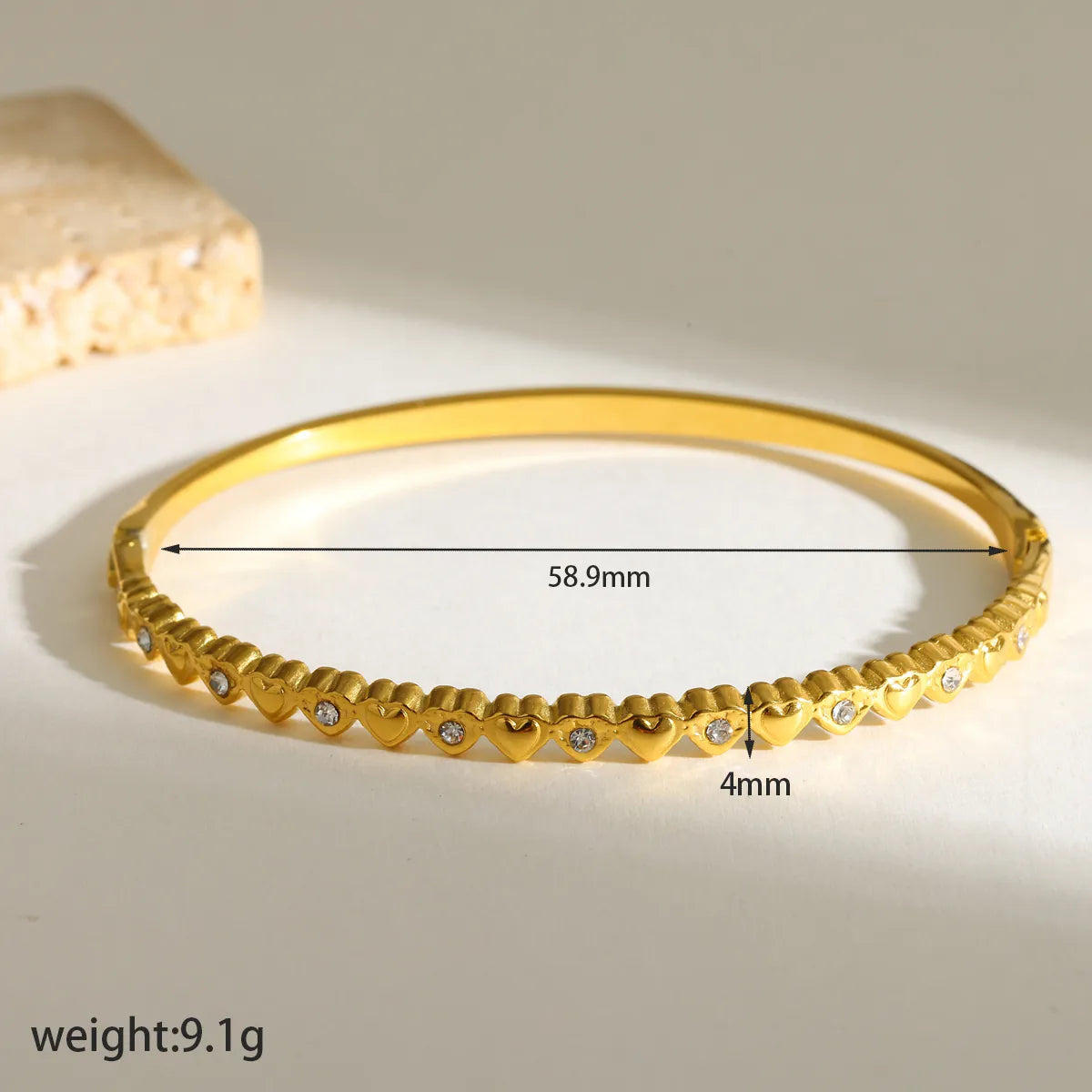 Pretty Gems 18K Gold Plated 304 Stainless Steel Bracelets