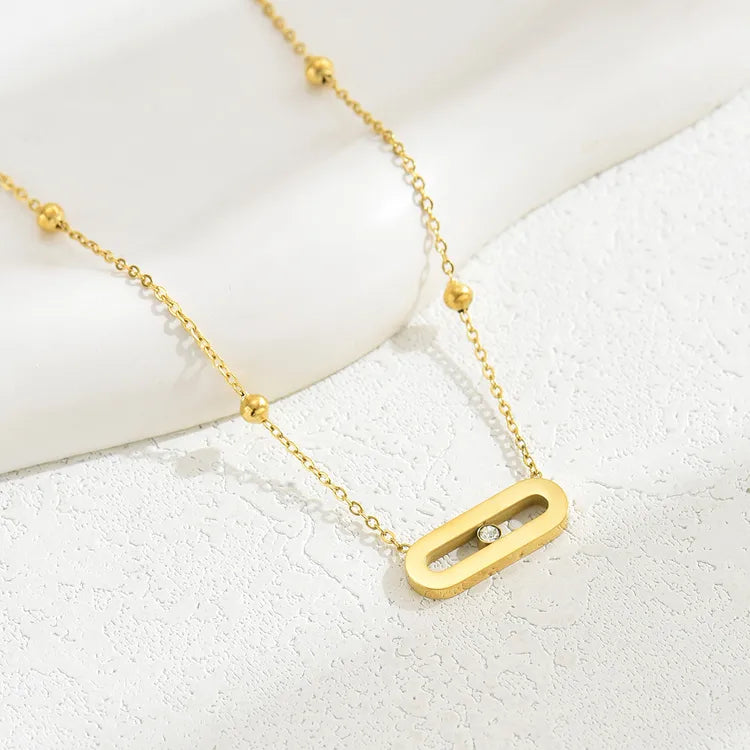 Diamond Treat 18K Gold Plated 201 Stainless Steel Necklace