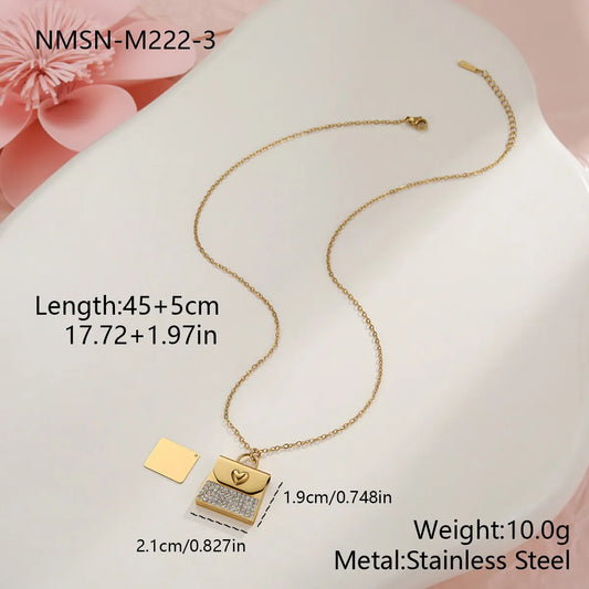 Letter Sent 18K Gold Plated 304 Stainless Steel Necklace