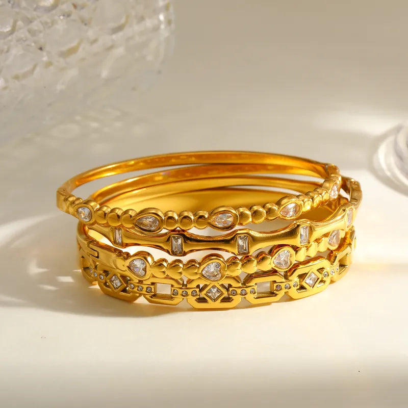 Pretty Gems 18K Gold Plated 304 Stainless Steel Bracelet