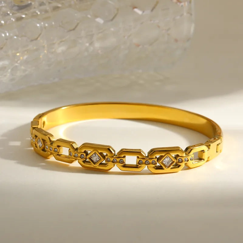 Pretty Gems 18K Gold Plated 304 Stainless Steel Bracelet