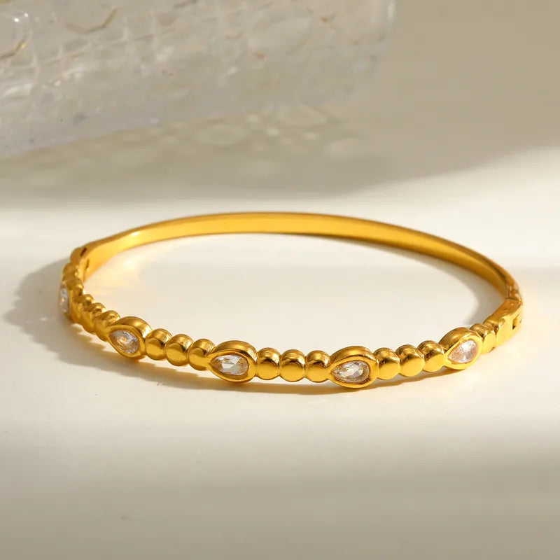 Pretty Gems 18K Gold Plated 304 Stainless Steel Bracelet