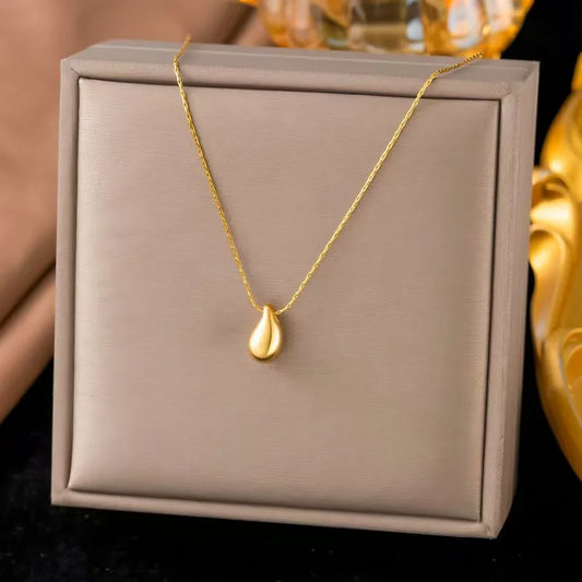 Water Droplets 304 Stainless Steel 18K Gold Plated Jewelry Set