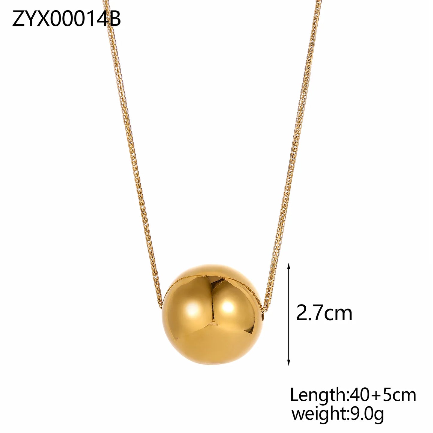Luxury High-End Design 18K Gold-Plated Titanium Steel Necklace