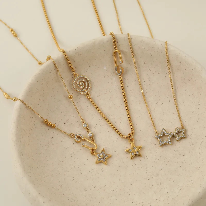 Star Girl 18K Gold Plated 304 Stainless Steel Necklace