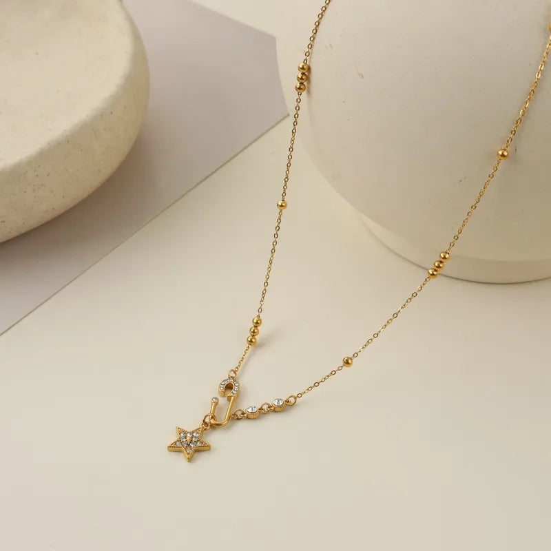 Star Girl 18K Gold Plated 304 Stainless Steel Necklace