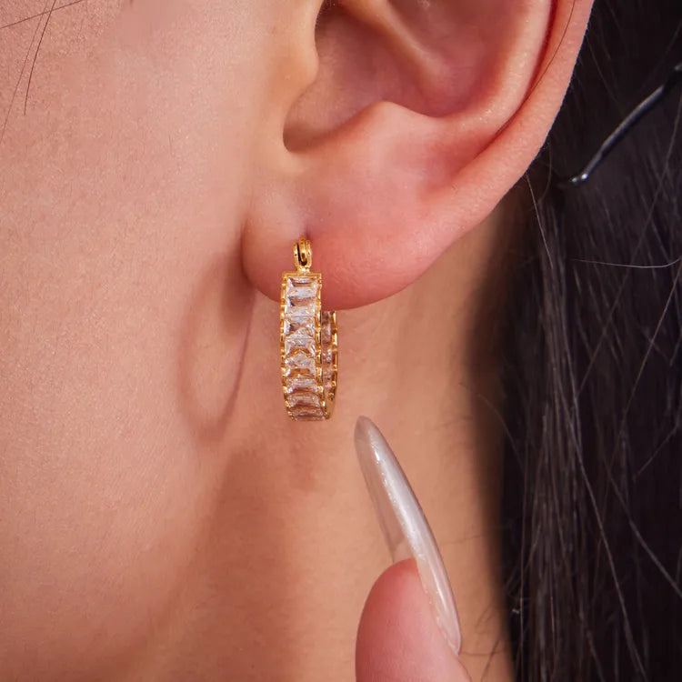 Romantic Blush 18K Gold Plated 304 Stainless Steel Earring