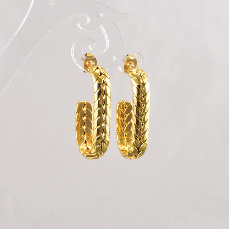 Simple Style Classic Style 304 Stainless Steel 18K Gold Plated Drop Earring