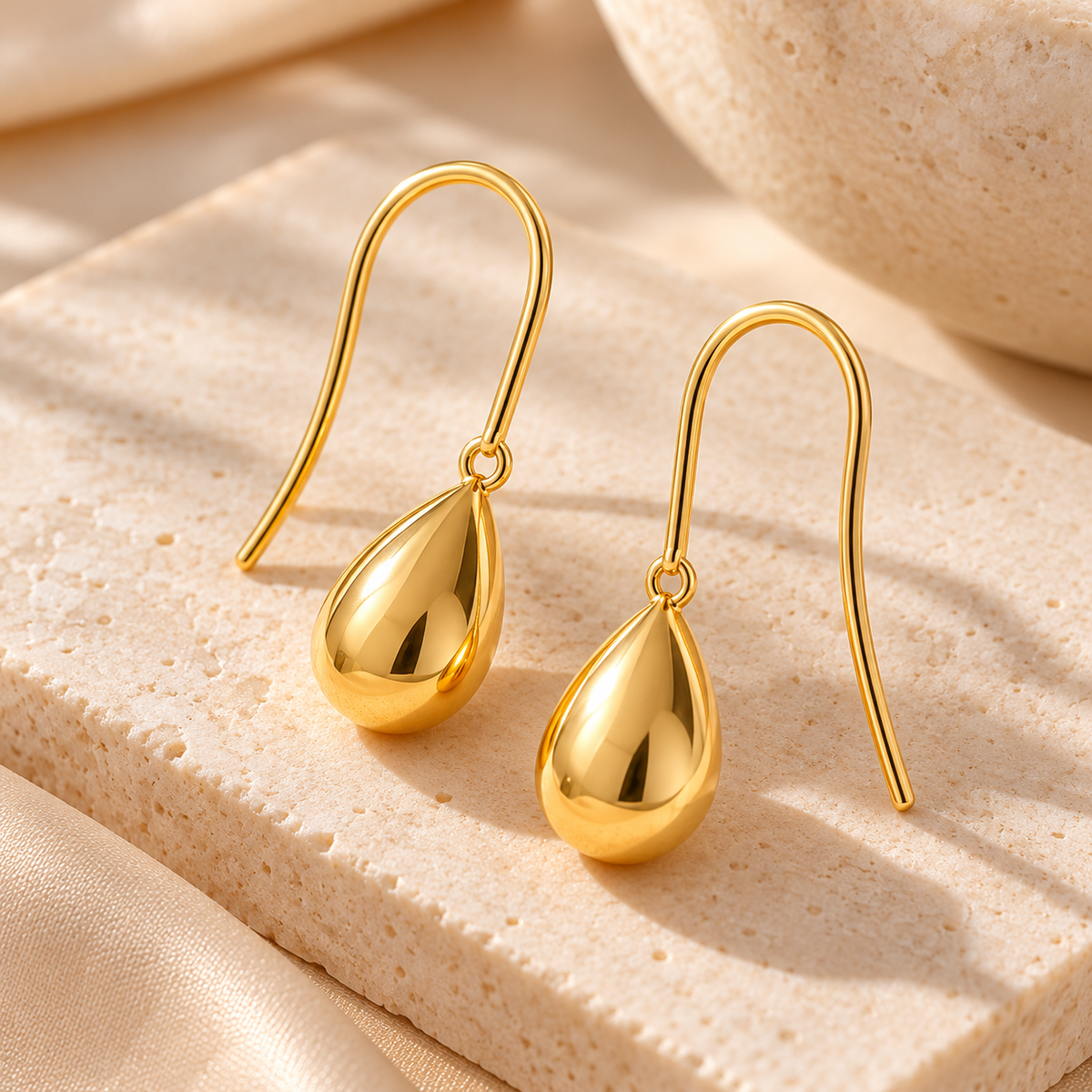 One Drop Unique 18K Gold Plated 304 Stainless Steel Earring