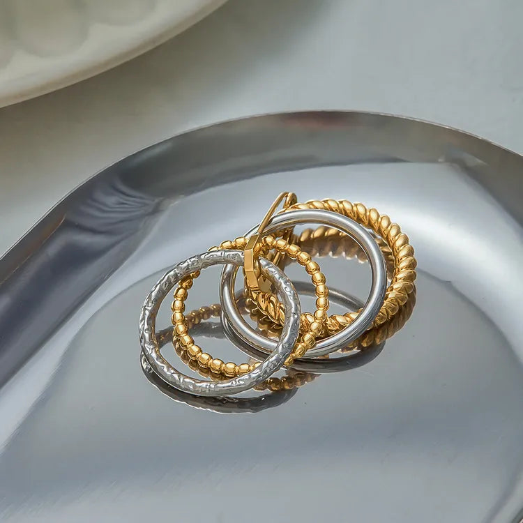 Place A Pin 304 Stainless Steel 18K Gold Plated Rings