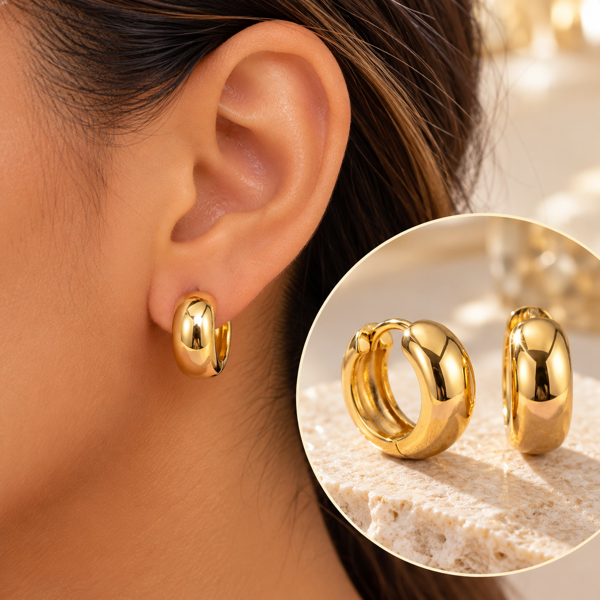 This Hoop ? 18K Gold Plated 304 Stainless Steel Earring