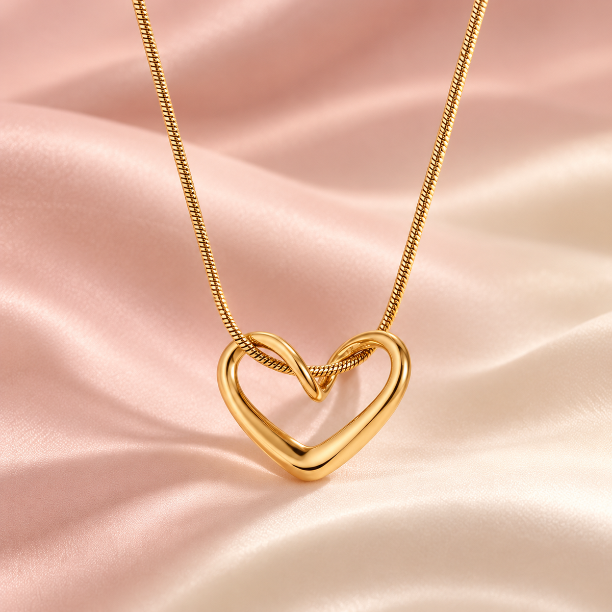 Interlocked Cord 18K Gold Plated 304 Stainless Steel Necklace