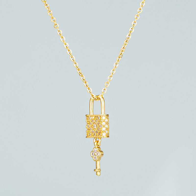 Locked In Clover 18K Gold Plated 304 Stainless Steel Necklace
