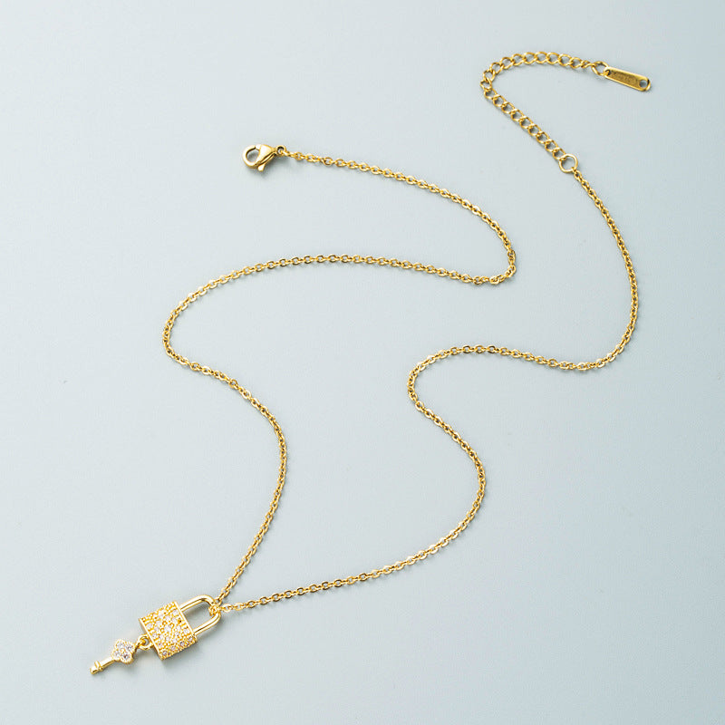 Locked In Clover 18K Gold Plated 304 Stainless Steel Necklace
