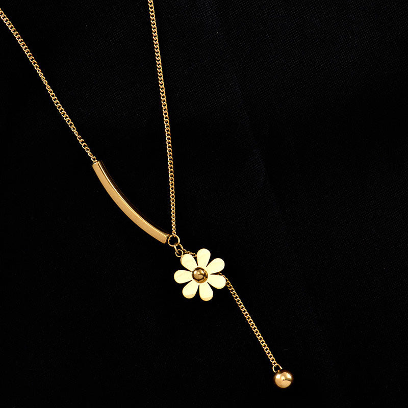 Sun Flower 18K Gold Plated 304 Stainless Steel Necklace