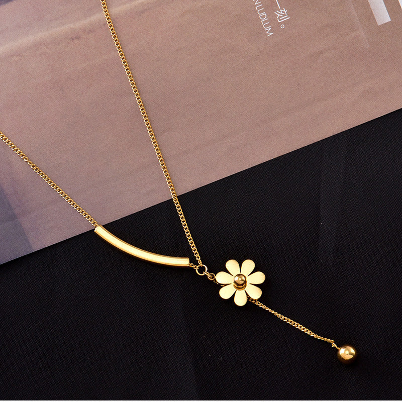 Sun Flower 18K Gold Plated 304 Stainless Steel Necklace