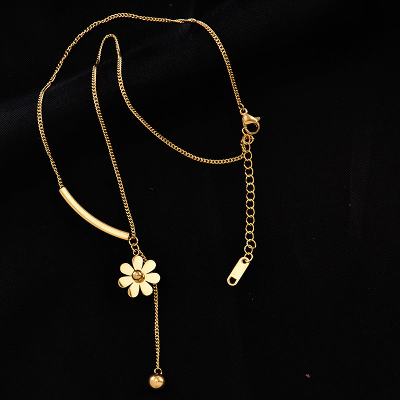 Sun Flower 18K Gold Plated 304 Stainless Steel Necklace