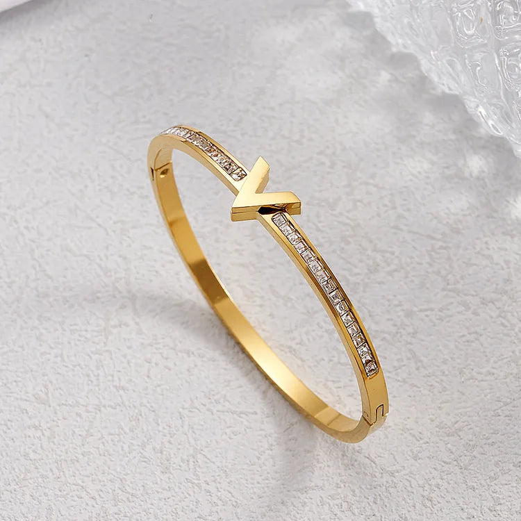 Modern Shape 18K Gold Plated 304 Stainless Steel Bracelet
