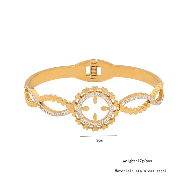 Pretty Sure 18K Gold Plated Oval 304 Stainless Steel Bracelet