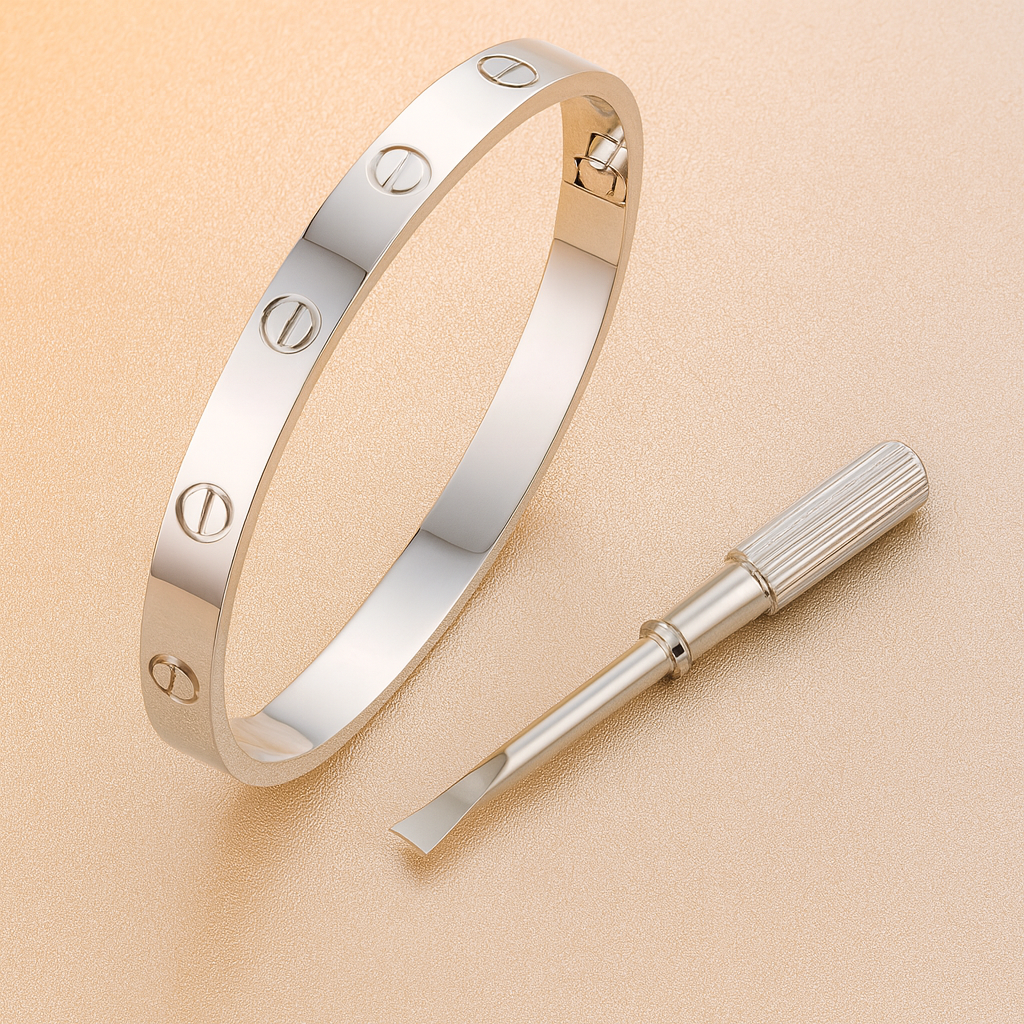 Cartier Style 304 Stainless Steel Sized 17 Bracelet