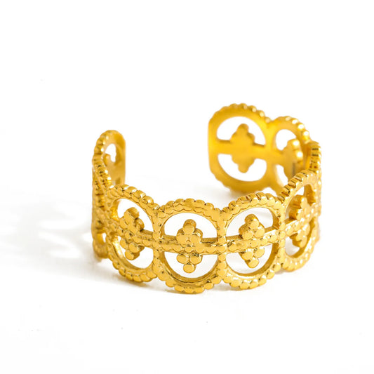 Commuter 18K Gold Plated Stainless Steel Open Ring