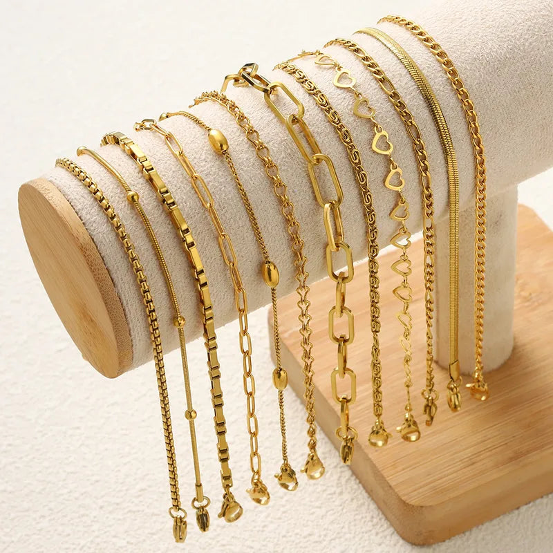 Luxury 18K Gold Plated Titanium Steel Bracelet