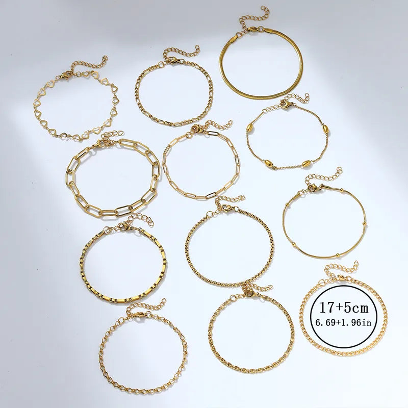 Luxury 18K Gold Plated Titanium Steel Bracelet