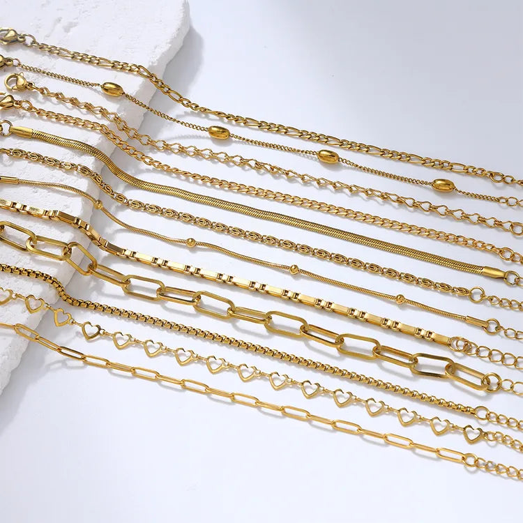 Luxury 18K Gold Plated Titanium Steel Bracelet