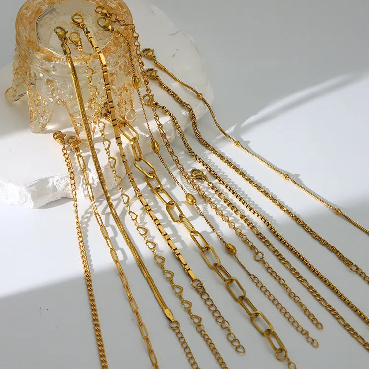 Luxury 18K Gold Plated Titanium Steel Bracelet